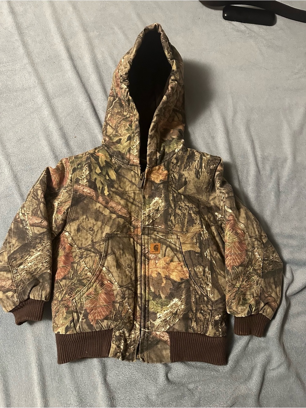 Carhartt Kids Realtree Camo Hooded Puffer Jacket - Brown/Green